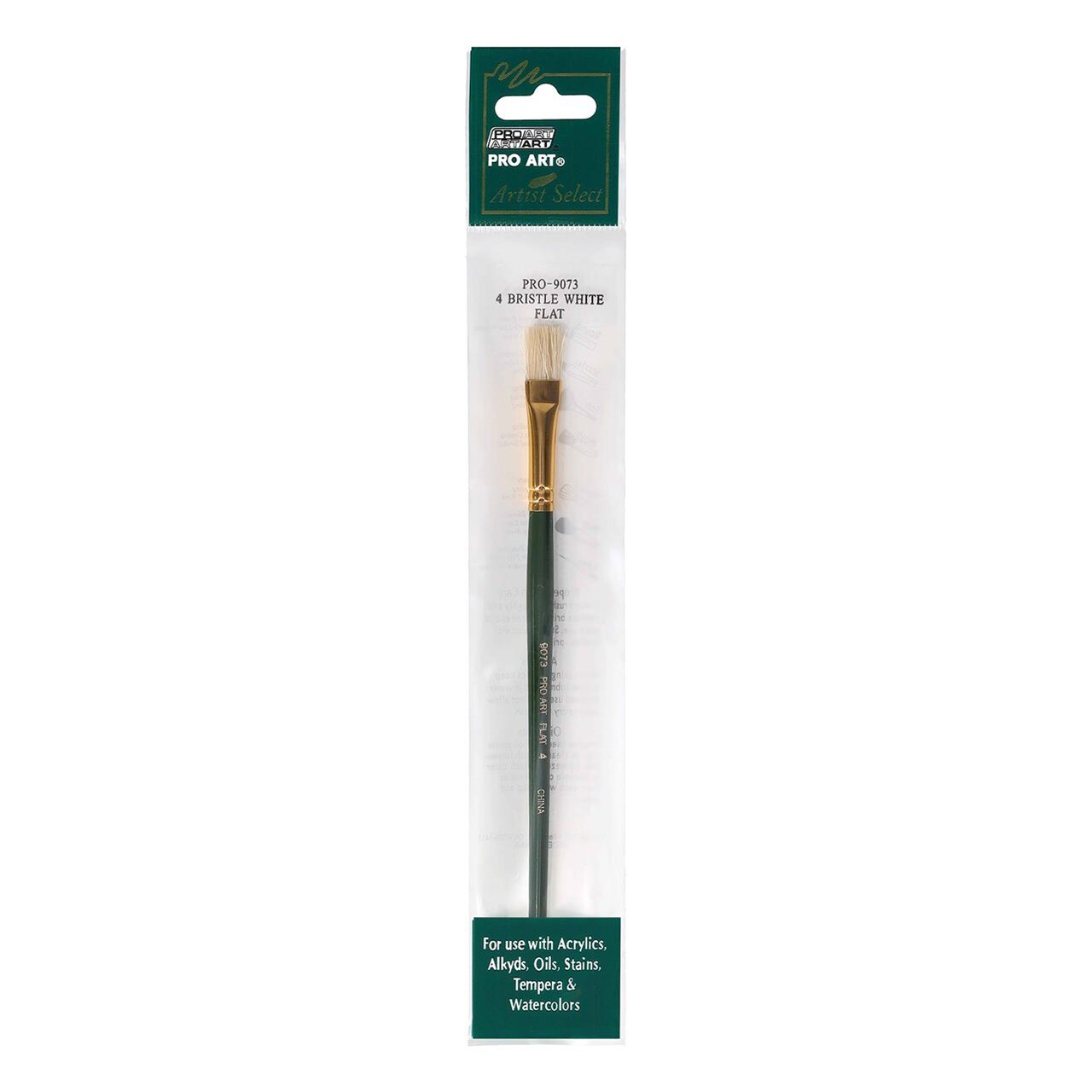 Pro Art Brush White Bristle Flat #4 Pkg, Paint Brushes, Acrylic Paint Brush Set, Paint Brushes Acrylic Painting, Small Paint Brushes, Paintbrush, Acrylic Paint Brushes